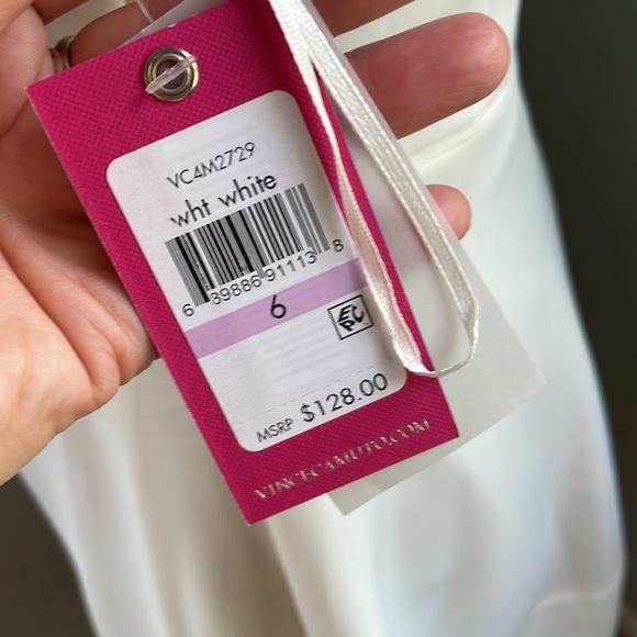 Vince Camuto white scuba fit and flare dress NWT SIZE 6 - Picture 5 of 11